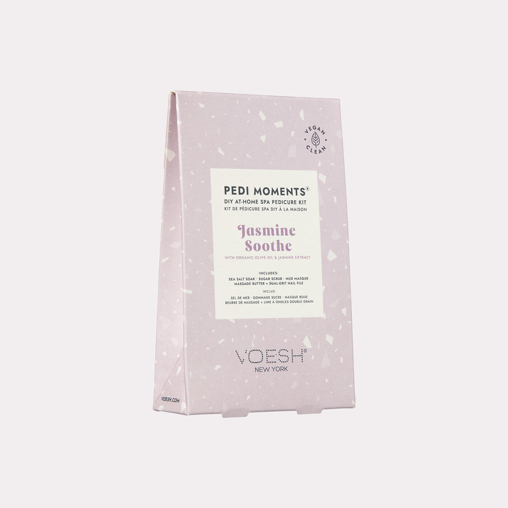 Pedi Moments Jasmine Soothe in packaging on a white background.