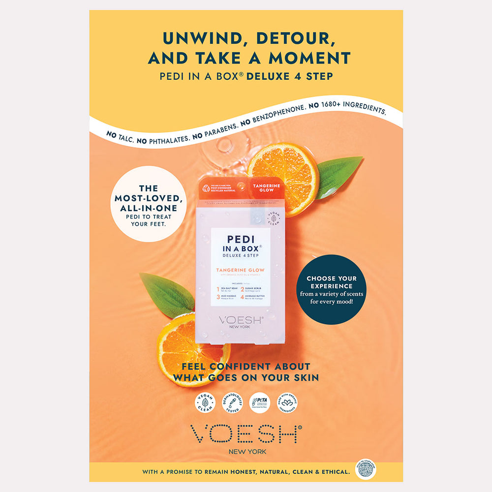 Wall Poster Pedi in a Box Deluxe 4 Step 24” x 36”