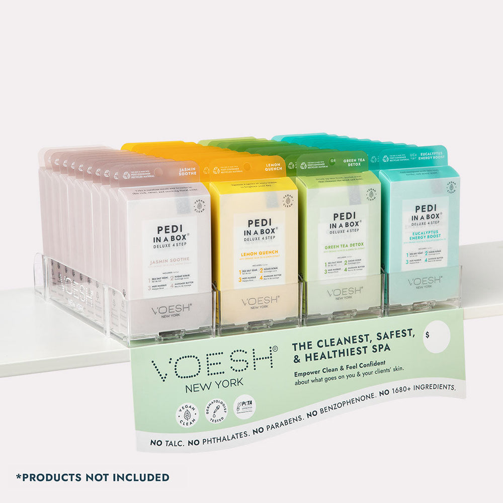 Clear Pusher Display Stand + Shelf Talker