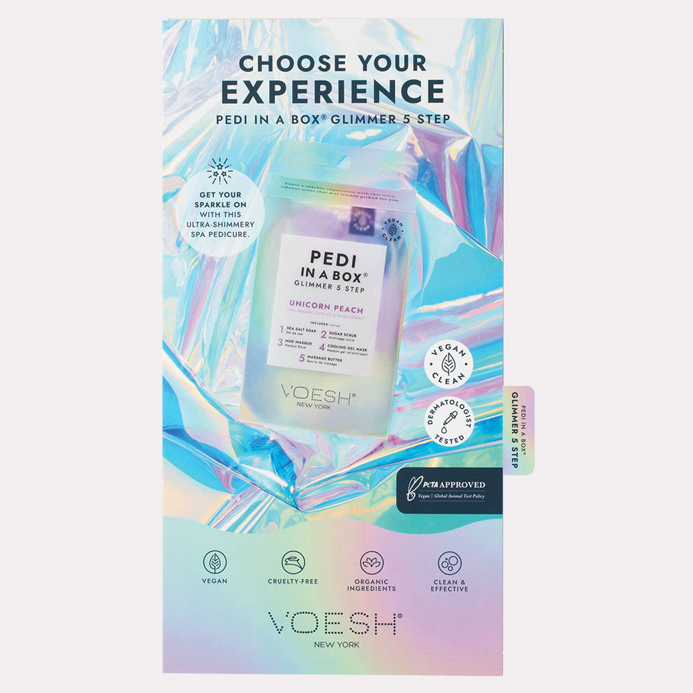 Tri-Fold Salon Menu Pedi in a Box Glimmer 5 Step front