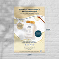 Wall Poster Pedi in a Box Ultimate 6 Step 24” x 36” shown on a brick wall with dimensions