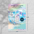 1 Wall Poster Pedi in a Box Glimmer 5 Step 24” x 36” on a wall with dimensions