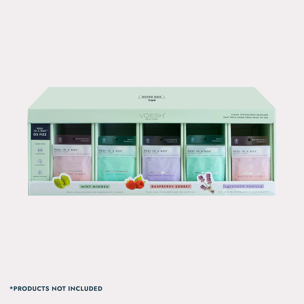 Pedi in a Box O2 Fizz Product Display Stand