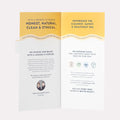 Tri-Fold Salon Menu Pedi in a Box Basic 3 Step partially opened