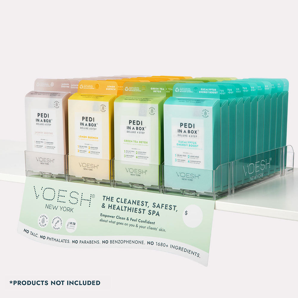 Clear Pusher Display Stand + Shelf Talker
