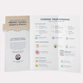 Tri-Fold Salon Menu Pedi in a Box Ultimate 6 Step fully opened up