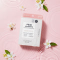 Jasmine Soothe Pedi Moments Box in Water on Pink with White Jasmine Flowers