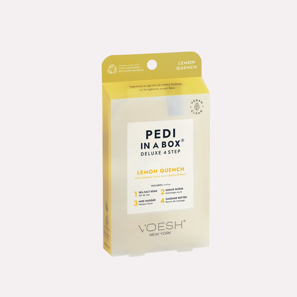 Lemon Quench Pedi in a box 4 step box on gray background