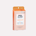 Tangerine Glow pedi in a box 4 step on gray background