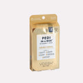 Pedi in a box Glimmer Golden Vanilla on gray background