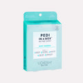 Mint Mimosa Pedi In a Box O2 Fizz 5 Step Box on gray background