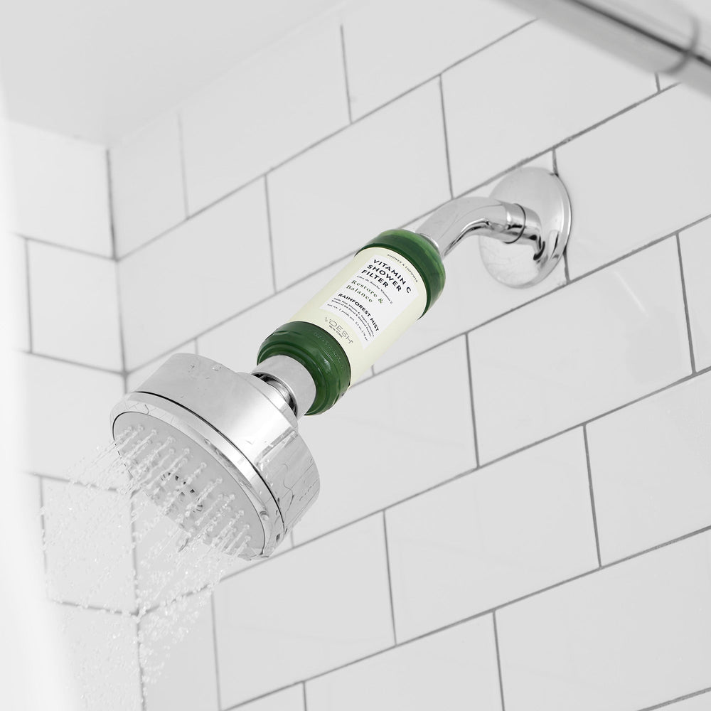 Rainforest Mist Vitamin C Shower Filter installed