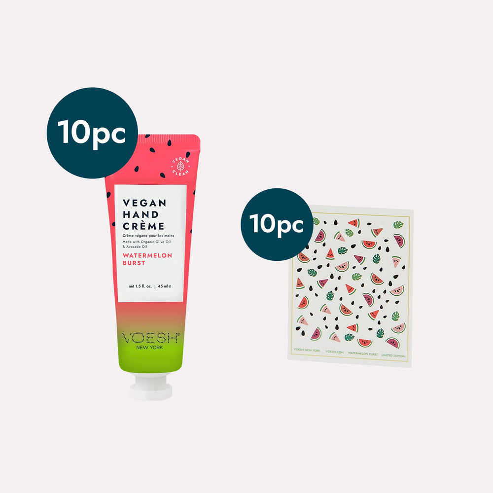VOESH Watermelon Burst Lotion + Nail Sticker - 10pc Bundle