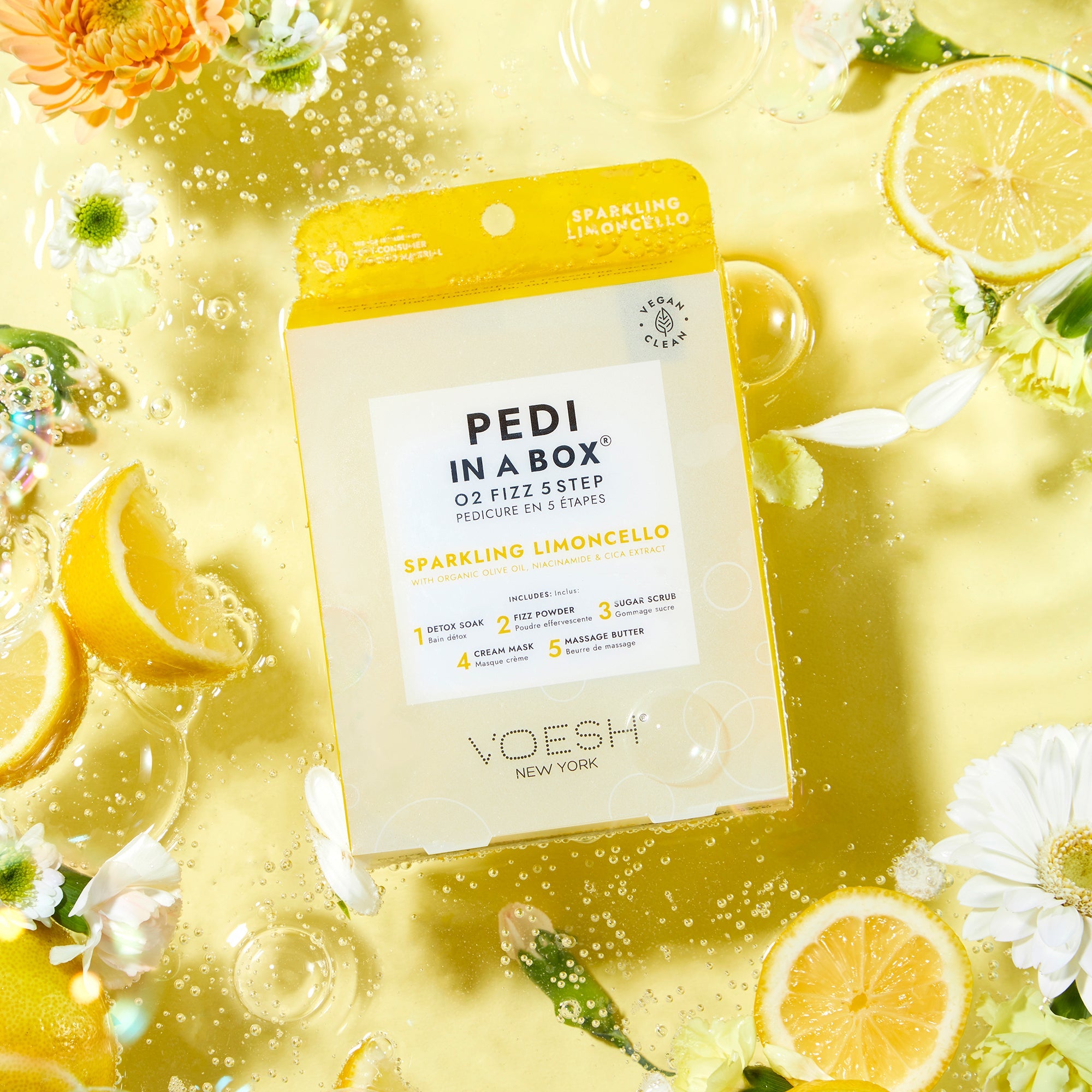 Pedi in a Box O2 Fizz 5 Step Sparkling Limoncello | VOESH