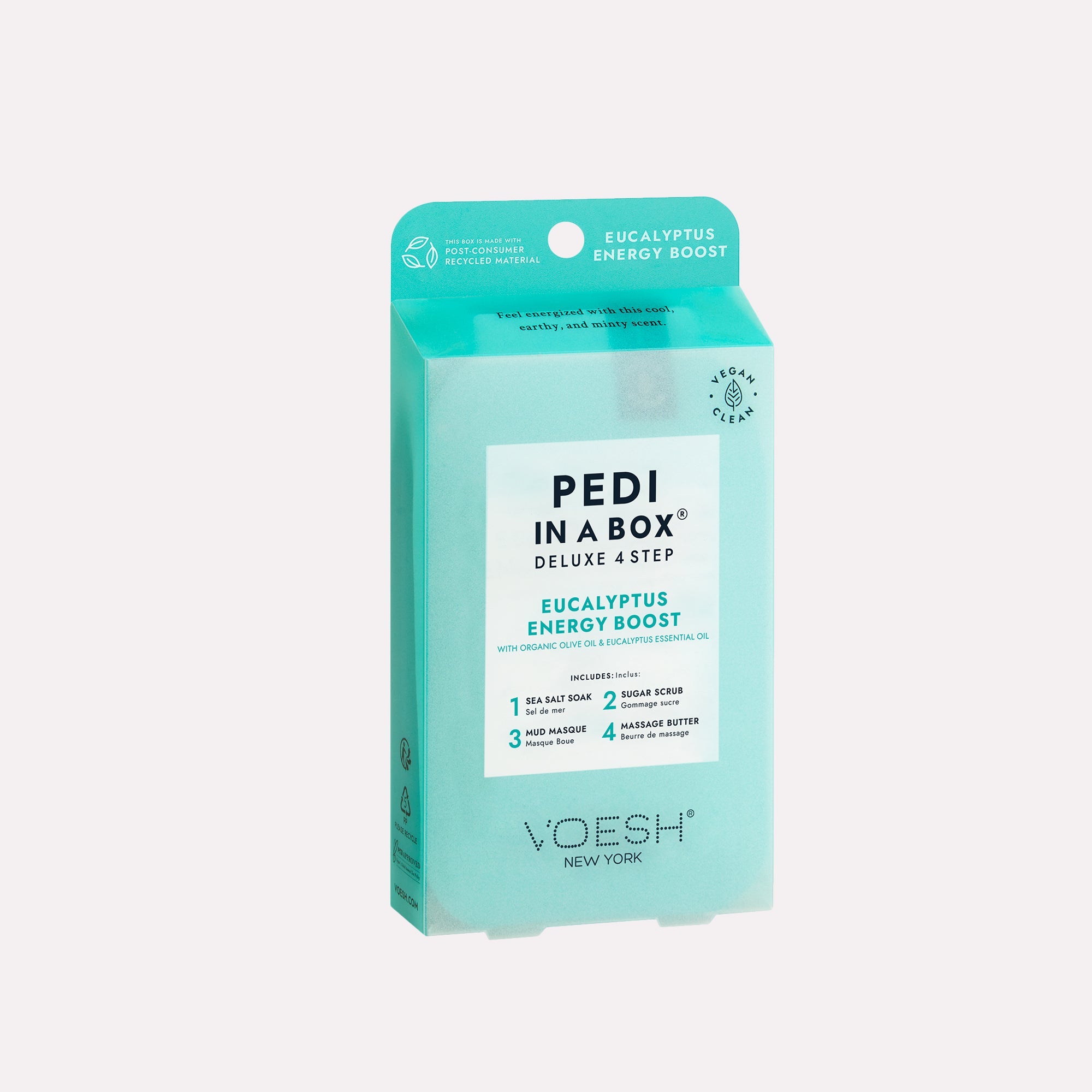 Pedi in a Box Deluxe 4 Step Eucalyptus Energy Boost | VOESH