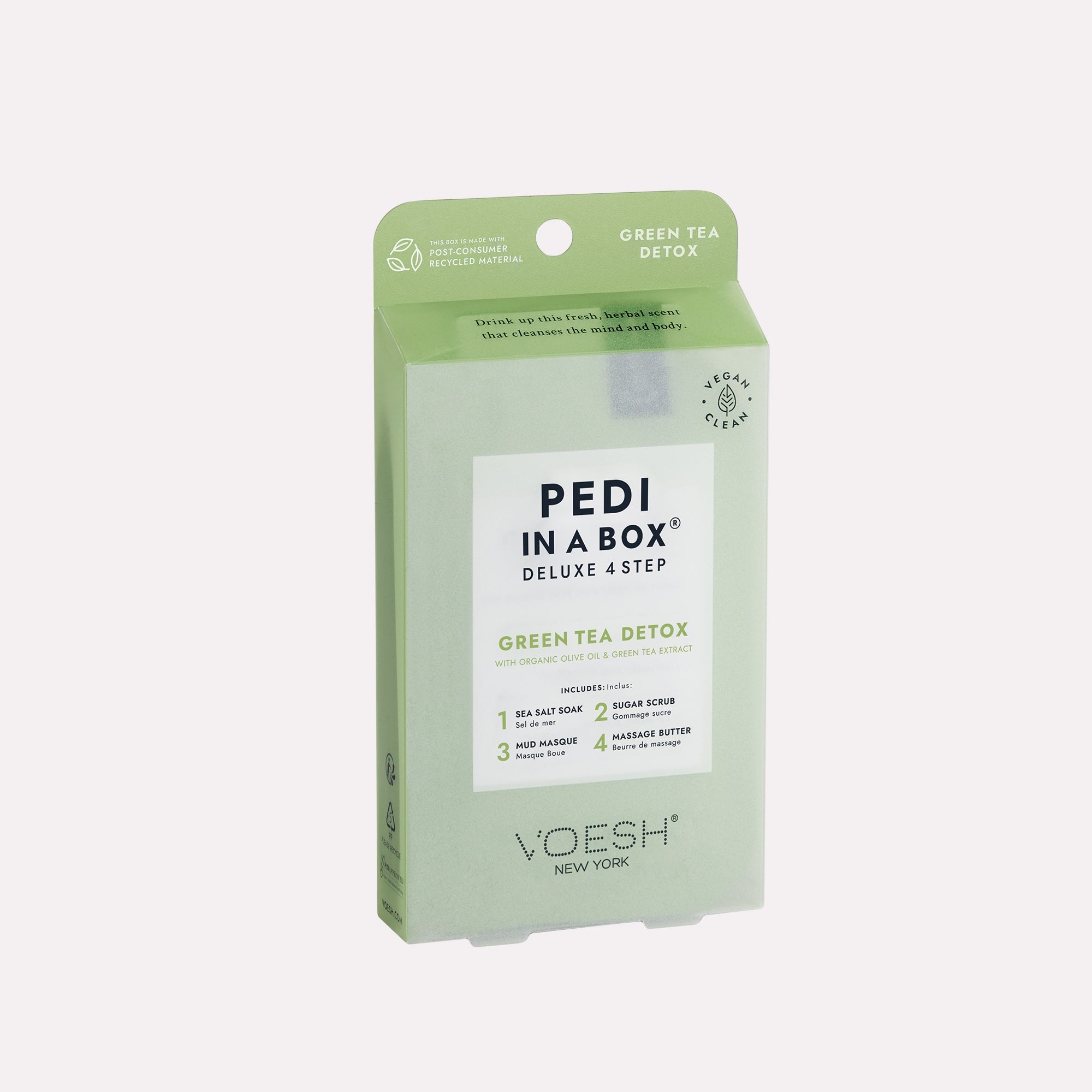 Pedi in a Box Deluxe 4 Step Green Tea Detox | VOESH Professionals